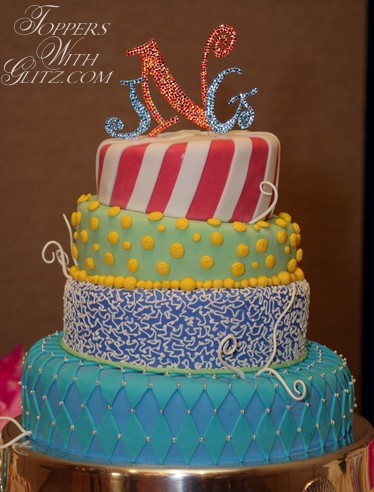 Traditional Monogram Cake Topper